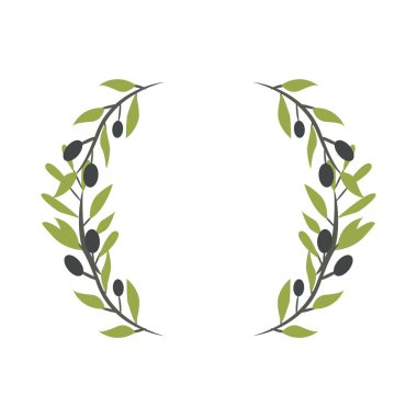 Zeytin brunch ayarlayın. Dijital illüstrasyon