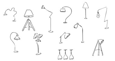 Lamba doodle kroki. Tasarımınız için elle çizilmiş illüstrasyon