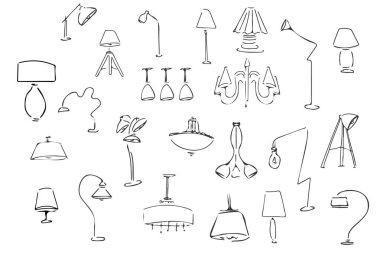 Lamba doodle kroki. Tasarımınız için elle çizilmiş illüstrasyon