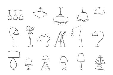 Lamba doodle kroki. Tasarımınız için elle çizilmiş illüstrasyon