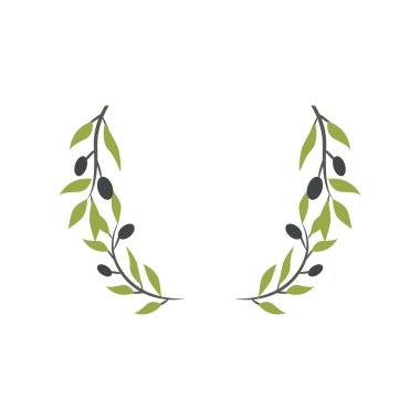 Tasarımın için zeytin çerçevesi. Basit illüstrasyon