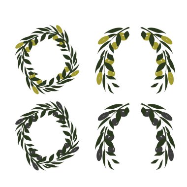 Zeytin Brunch dijital vektör çizim tasarımınız için