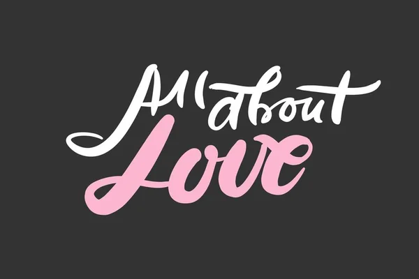 Motiverende citaten over liefde. Hand belettering en aangepaste typografie voor u — Stockvector