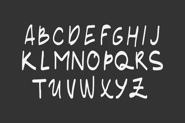 손 글꼴 작성입니다. 현대 손 글자 스타일입니다. 전체 버전. — 스톡 벡터