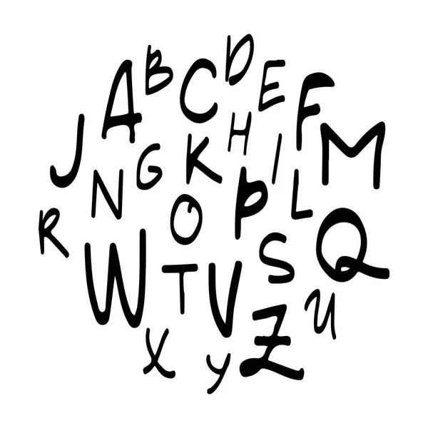 手写字体。现代手字体样式。完整版. — 图库矢量图片