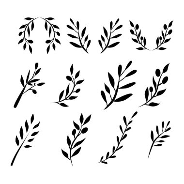 Zeytin brunch ayarlayın. Dijital illüstrasyon