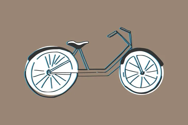 Citation de motivation. Vélo dessin à la main vecteur vintage — Image vectorielle