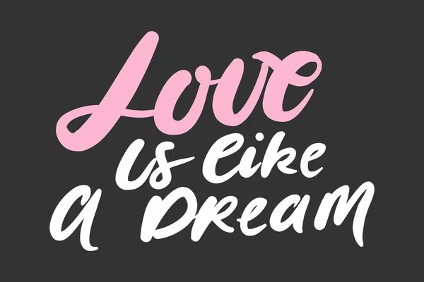 Motiverende citaten over liefde. Hand belettering en aangepaste typografie voor u — Stockvector