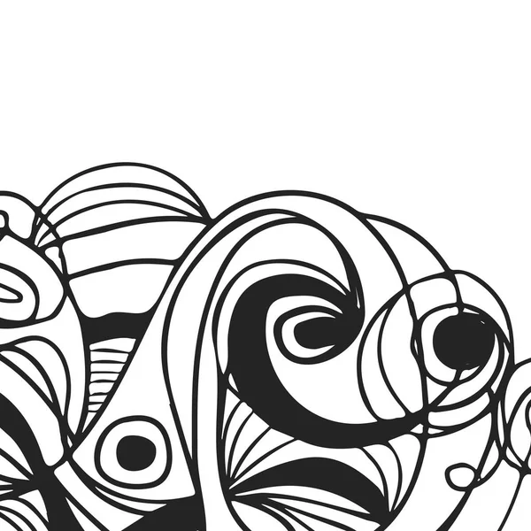 Abstracto dibujado a mano patrón de ondas retro, fondo ondulado — Vector de stock