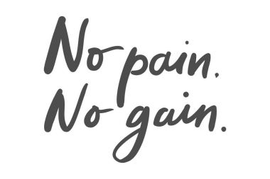 Tırnaklar için fitness, spor salonu. El yazı ve özel typograph