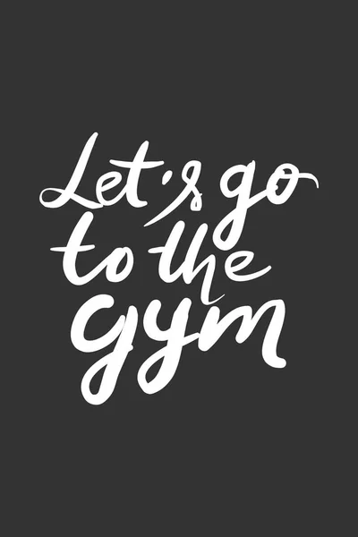 Quotes for fitness, gym. Hand lettering and custom typograph — Stock Vector