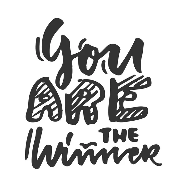 ENTER om te winnen. Vector hand belettering banner. — Stockvector