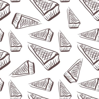 Pasta vektör elle çizilmiş arka plan tasarımınız için