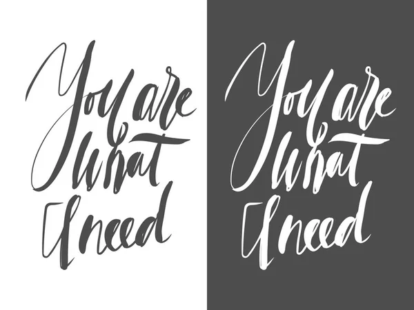 Set van motiverende citaten over liefde. . Hand belettering en aangepaste typografie voor uw ontwerp. Vector — Stockvector