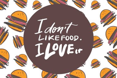 Food quotes. Hand lettering for your design clipart