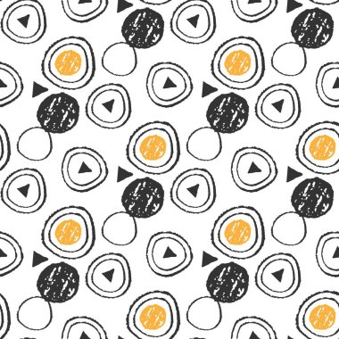 Soyut doodle seamless modeli. elle çizilmiş