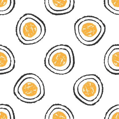 Soyut doodle seamless modeli. elle çizilmiş