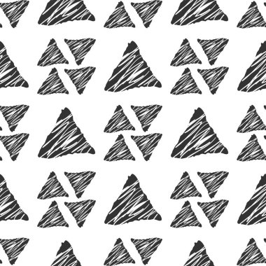 Soyut doodle seamless modeli. elle çizilmiş