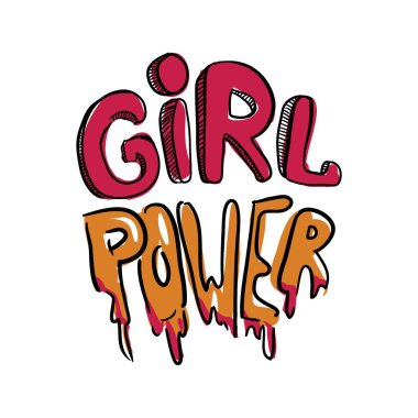 Kız gücü. Esin ve alıntı fitness, spor salonu için motivasyon. Modern kaligrafi tarzı. Ben süper bir kızım. Esin ve alıntı fitness, spor salonu için motivasyon. Modern kaligrafi tarzı.