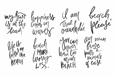 El yazı tatil illüstrasyon