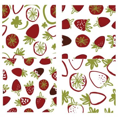 Çilek elle çizilmiş renk illüstrasyon tasarımınız için: çanta, t-shirtler, duvar kağıdı