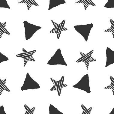 Soyut doodle seamless modeli. elle çizilmiş