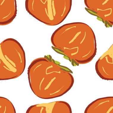 Vektör çizim Persimon el çekilmiş