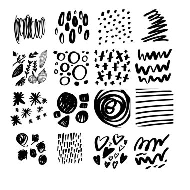 Elements for pattern, simply vector illustration 