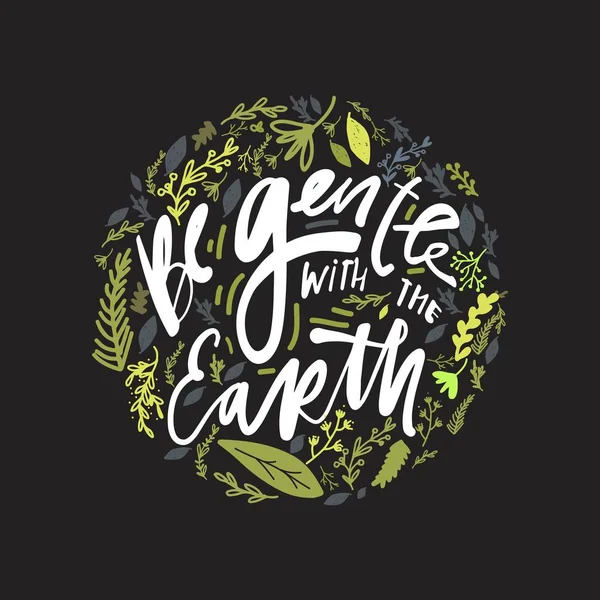 Earth Day Card Template Simply Vector Illustration — 스톡 벡터