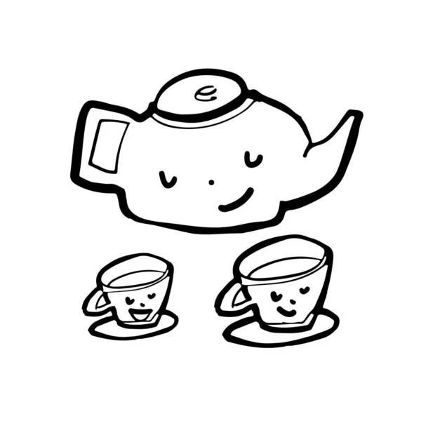 Векторная Иллюстрация Чайника — стоковый вектор