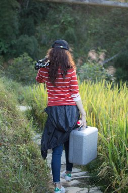 Çin'in pirinç terasları fotoğrafçı