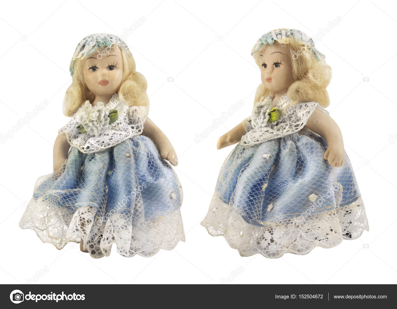 porcelain doll blue dress