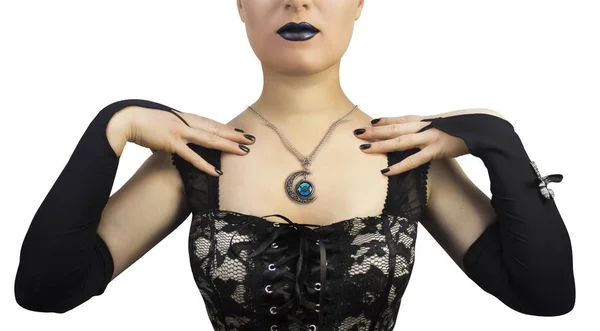 Gümüş Hilal kolye.