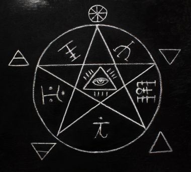 Pentagram sembol fotoğraf.