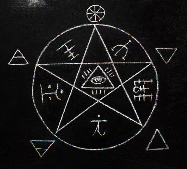 Pentagram symbol photo.