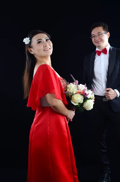 Ázsiai esküvői pár — Stock Fotó