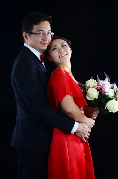 Asya Düğün çifti — Stok fotoğraf