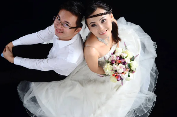 Asiática boda pareja — Foto de Stock