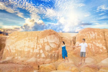 Asyalı güzel Çift