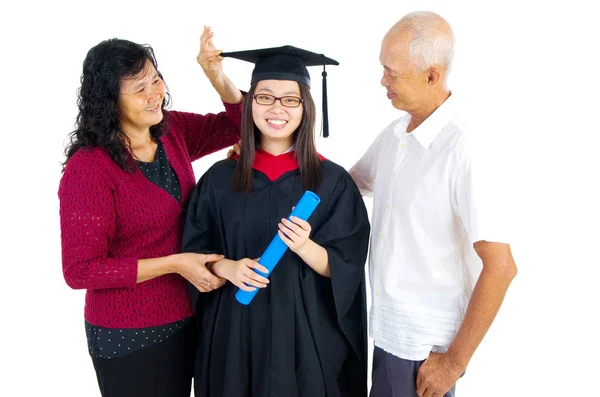 Gelukkig Aziatische afstuderen — Stockfoto