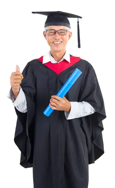 Happy senior examen — Stockfoto