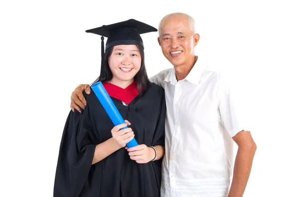 Heureux asiatique graduation — Photo