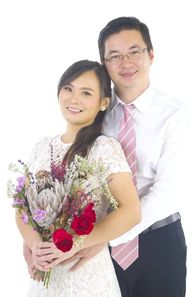 Asiática boda pareja — Foto de Stock