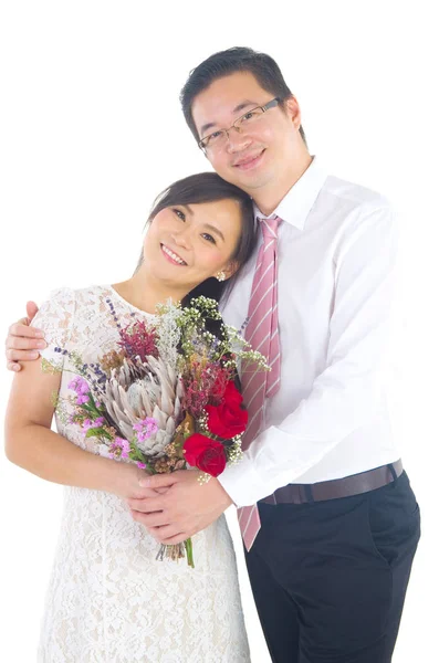 Asiatisches Hochzeitspaar — Stockfoto