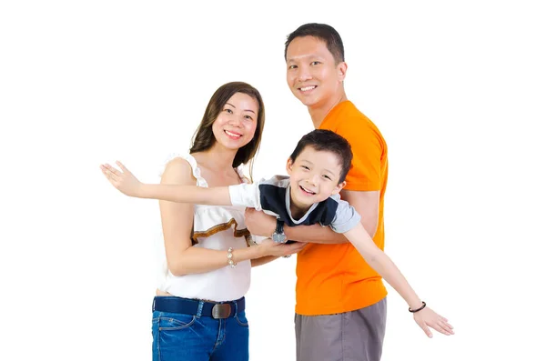 Boldog ázsiai család — Stock Fotó