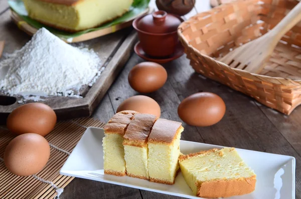 Gâteau éponge traditionnelle taïwanaise — Photo