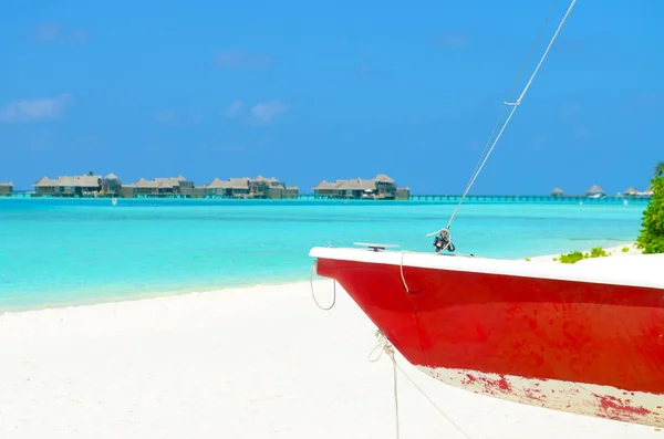 Lodí na island Maledivy — Stock fotografie