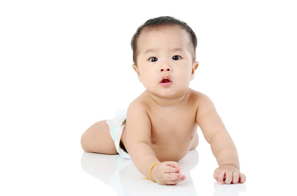 Kruipende Mooie Baby Jongen — Stockfoto