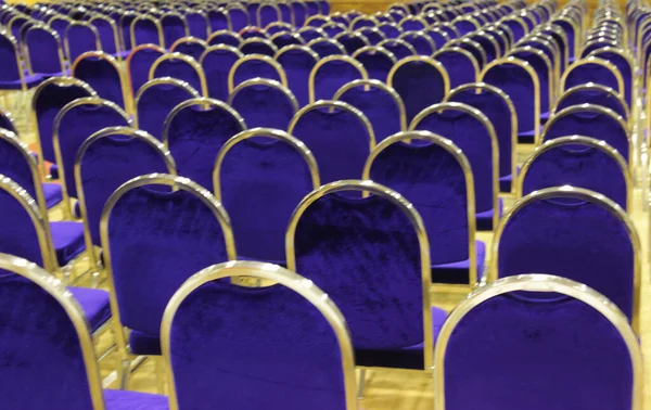 Fileiras Vazias Assentos Auditório Hall Concept Quarentena Toque Recolher Cancelamento — Fotografia de Stock