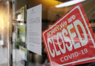 Coronavirus 'un (COVID-19) salgını nedeniyle iflas eden işyeri veya mağaza kapanmıştır.. 